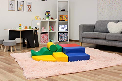 IGLU 6 XL Bloques de Espuma Figuras de Construcción Juguete para Aprendizaje Creativo Infantil Conjunto de Cubos Multicolores