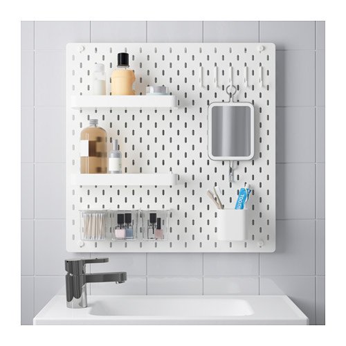 Ikea Combinación de tablero de clavijas, blanco 55,88 x 55,88 cm