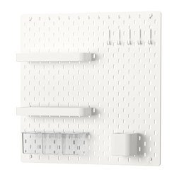 Ikea Combinación de tablero de clavijas, blanco 55,88 x 55,88 cm