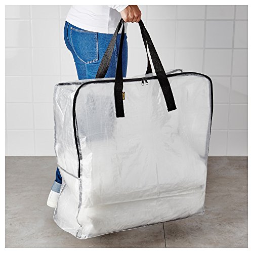 IKEA DIMPA 3 bolsas de almacenamiento extragrandes, transparentes y resistentes, para protección contra la humedad