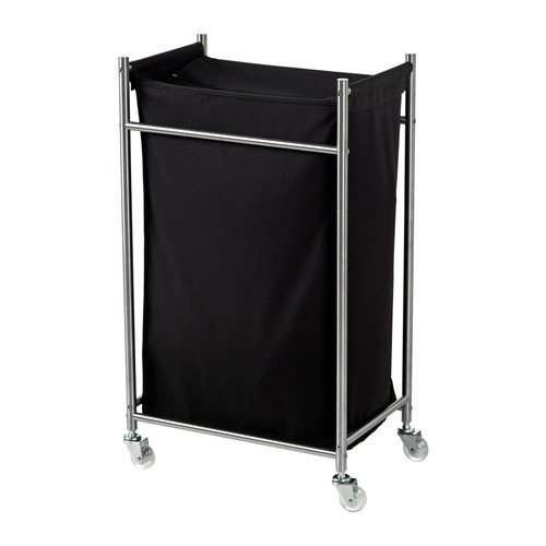 IKEA GRUNDTAL - Bolsa para ropa sucia con ruedas, acero inoxidable, negro - 70 l IKEA GRUNDTAL - Bolsa para ropa sucia con ruedas, acero inoxidable, negro - 70 l