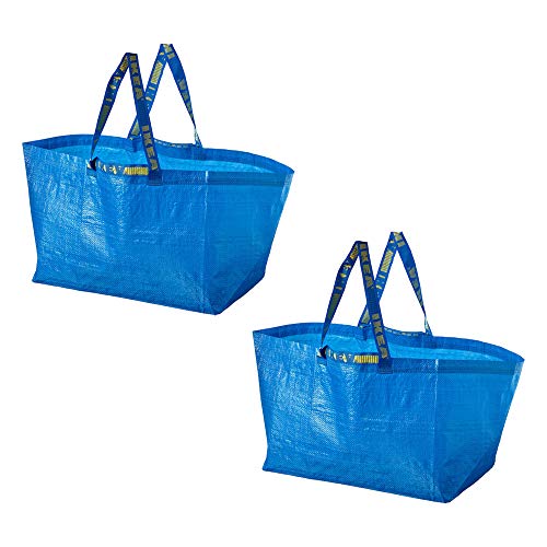 Ikea - juego de 2 Frakta azul - bolsa grande Ideal para la compra, para la ropa sucia y sus posibilidades de almacenamiento