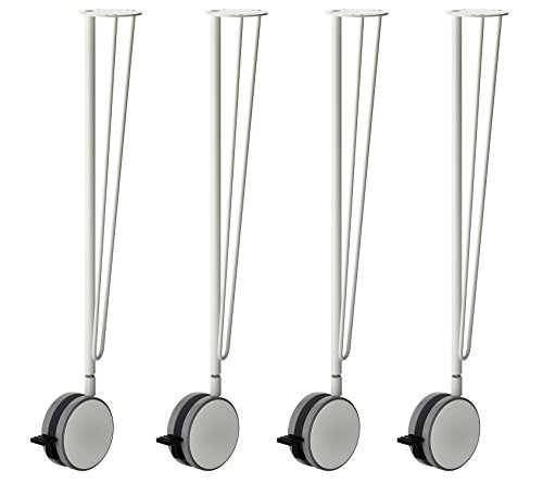 IKEA Krille Patas de mesa de acero con ruedas giratorias con cerradura – 27.5 pulgadas – Cónico – Herramientas incluidas – Juego de 4 – Solo patas IKEA Krille Patas de mesa de acero con ruedas giratorias con cerradura – 27.5 pulgadas – Cónico – Herramientas incluidas – Juego de 4 – Solo patas