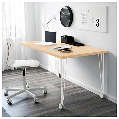IKEA Krille Patas de mesa de acero con ruedas giratorias con cerradura – 27.5 pulgadas – Cónico – Herramientas incluidas – Juego de 4 – Solo patas IKEA Krille Patas de mesa de acero con ruedas giratorias con cerradura – 27.5 pulgadas – Cónico – Herramientas incluidas – Juego de 4 – Solo patas