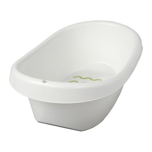 IKEA LÄTTSAM Bañera para bebé, blanco, verde - 402.484.43