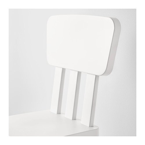 IKEA Mammut - Mesa infantil y 2 sillas para niños en color blanco