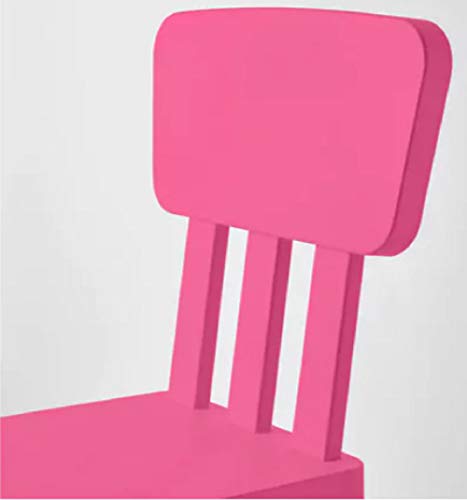 Ikea Mammut - Silla infantil de plástico con respaldo alto para uso en interiores y exteriores rosa rosa Ikea Mammut - Silla infantil de plástico con respaldo alto para uso en interiores y exteriores rosa rosa