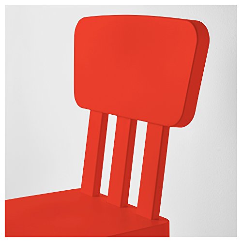 Ikea Mammut - Silla infantil para interiores y exteriores, color rojo, 1 unidad