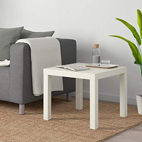 Ikea Mesa Auxiliar, Madera, Blanco, 55x55x45 cm