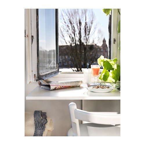 Ikea Mesa de alas abatibles de Pared, Blanco NORBERG 74x60 cm Ikea Mesa de alas abatibles de Pared, Blanco NORBERG 74x60 cm