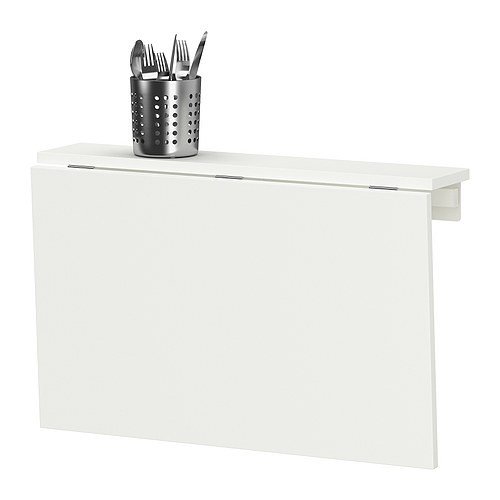 Ikea Mesa de alas abatibles de Pared, Blanco NORBERG 74x60 cm