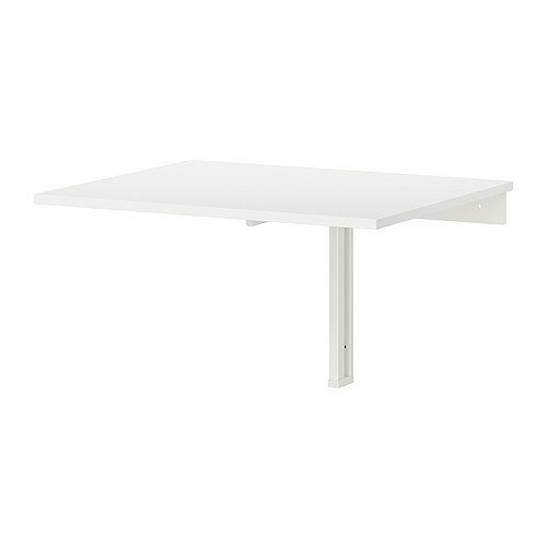 Ikea Mesa de alas abatibles de Pared, Blanco NORBERG 74x60 cm