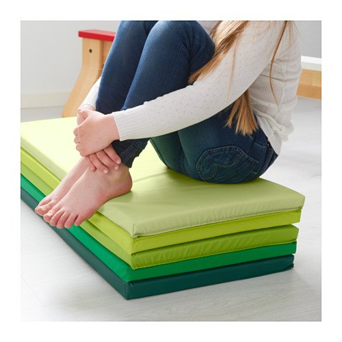 IKEA Plufsig - Colchoneta plegable de espuma para niños, color verde