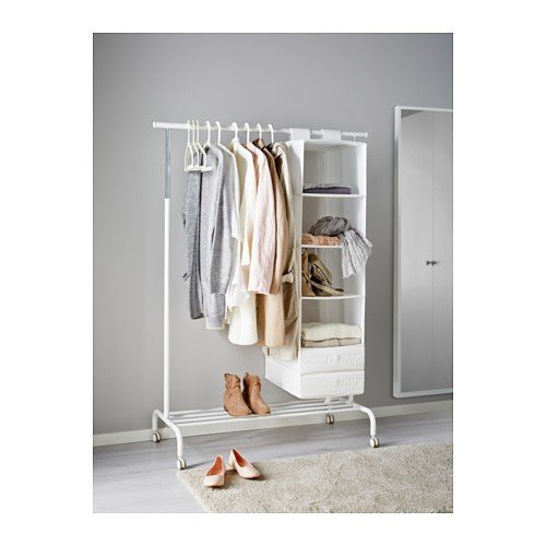 IKEA RIGGA- Perchero de pie, (altura máx.) 175 cm x 111 cm x  51 cm, color blanco, 1