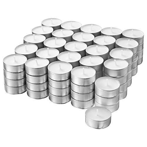 Ikea TILLVARO - Velas de té sin perfume (200 unidades), color blanco