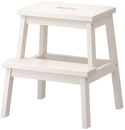 Ikea Tritthocker in weiß aus Massivholz Bekväm-Taburete de Madera Maciza, Color Blanco, 50 cm Ikea Tritthocker in weiß aus Massivholz Bekväm-Taburete de Madera Maciza, Color Blanco, 50 cm