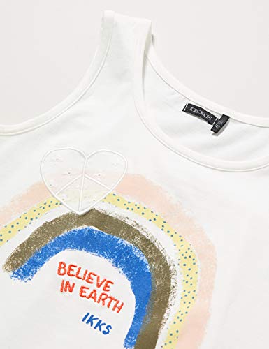 IKKS Junior Débardeur ARC-en-Ciel Camiseta sin Mangas, Marfil (Blanc Cassé 19), 4 años para Niñas