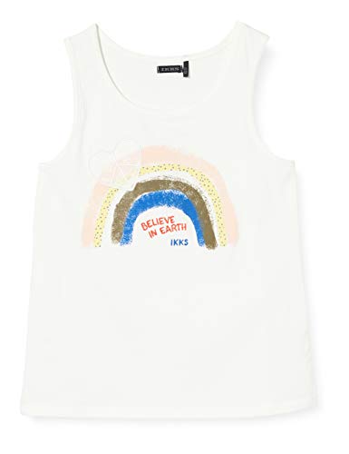 IKKS Junior Débardeur ARC-en-Ciel Camiseta sin Mangas, Marfil (Blanc Cassé 19), 4 años para Niñas