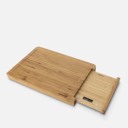 IKOHS Board Scale Bamboo - Tabla Corte de Cocina con báscula integrada