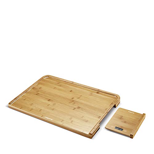 IKOHS Board Scale Bamboo - Tabla Corte de Cocina con báscula integrada