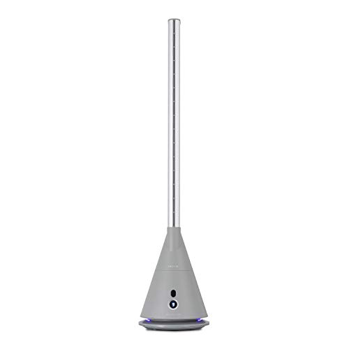 IKOHS Cool Silence DC - Ventilador de Torre, sin Aspas, 9 Velocidades, Oscilación 90°, Programable, Temporizador, con Mando a Distancia, Bajo Consumo, Ligero, Diseño Vanguardista
