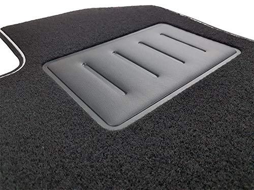 Il Tappeto Auto, SPRINT00300 - Alfombrillas de moqueta para Coche, Color Negro, Antideslizantes, Borde Bicolor, embellecedor Reforzado con Goma, para Serie 1 E87 5 Puertas 2004 > 2011