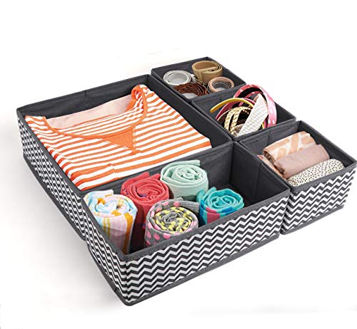 ilauke 8 Cajas Organizador de cajones Tela organizadores Almacenamiento Plegable para Sujetadores Bragas Calcetines Gris ilauke 8 Cajas Organizador de cajones Tela organizadores Almacenamiento Plegable para Sujetadores Bragas Calcetines Gris