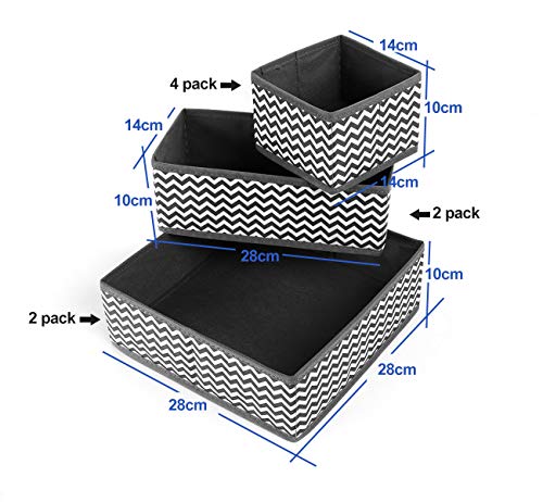 ilauke 8 Cajas Organizador de cajones Tela organizadores Almacenamiento Plegable para Sujetadores Bragas Calcetines Gris ilauke 8 Cajas Organizador de cajones Tela organizadores Almacenamiento Plegable para Sujetadores Bragas Calcetines Gris