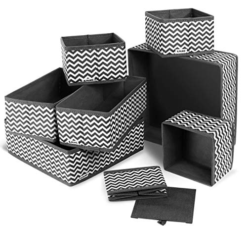 ilauke 8 Cajas Organizador de cajones Tela organizadores Almacenamiento Plegable para Sujetadores Bragas Calcetines Gris ilauke 8 Cajas Organizador de cajones Tela organizadores Almacenamiento Plegable para Sujetadores Bragas Calcetines Gris