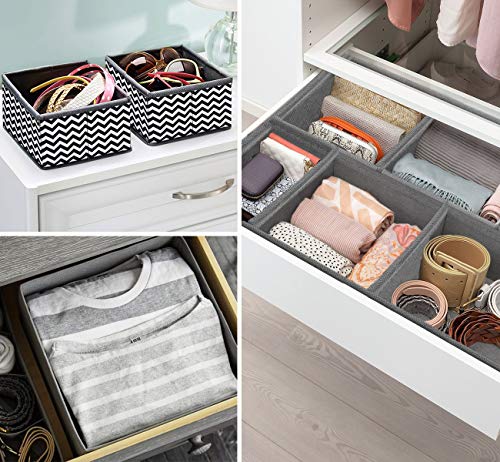 ilauke 8 Cajas Organizador de cajones Tela organizadores Almacenamiento Plegable para Sujetadores Bragas Calcetines Gris ilauke 8 Cajas Organizador de cajones Tela organizadores Almacenamiento Plegable para Sujetadores Bragas Calcetines Gris