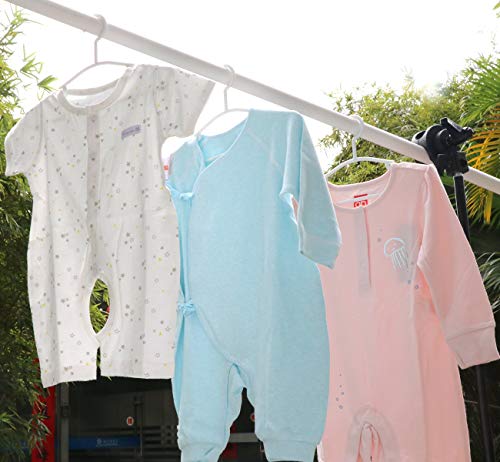 Ilauke Lote de 36 perchas para ropa infantil, 27 cm de longitud, color blanco Ilauke Lote de 36 perchas para ropa infantil, 27 cm de longitud, color blanco