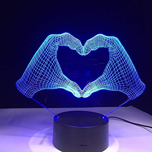 Ilusión 3D Yoga luz Nocturna 7 Color LED lámpara de Mesa lámpara de Mesa Juguete Control Remoto táctil Nuevo 12 Controlador