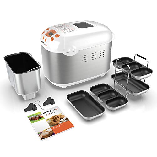 Imetec Zero-Glu - Panificadora, 20 Programas Pan y Dulces, sin Gluten, Accesorios para 3 Formas de Pan, Temporizador Digital, Libro de Cocina, Capacidad 1 kg, Amasar, Levadura y Hornear, 920 vatios Imetec Zero-Glu - Panificadora, 20 Programas Pan y Dulces, sin Gluten, Accesorios para 3 Formas de Pan, Temporizador Digital, Libro de Cocina, Capacidad 1 kg, Amasar, Levadura y Hornear, 920 vatios