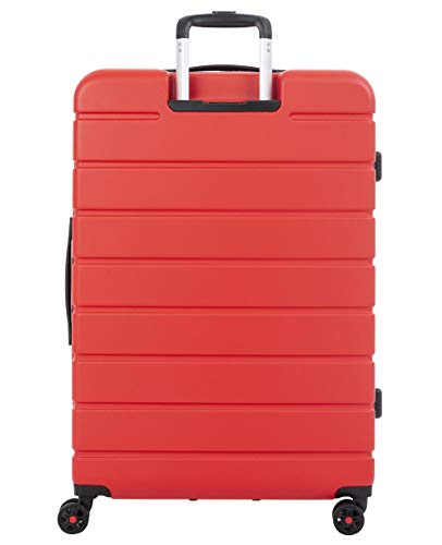 imome Top Maleta Grande Roja Cierre TSA 77x53x32/35 cm Expandible | Trolley de Viaje con Carga USB | Maleta de Viaje Rígida 100% ABS Reforzado, Antiarañazos