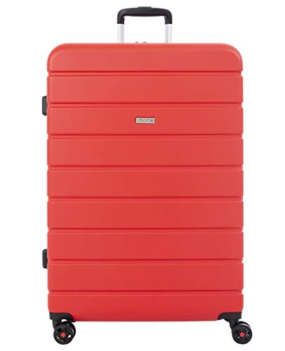 imome Top Maleta Grande Roja Cierre TSA 77x53x32/35 cm Expandible | Trolley de Viaje con Carga USB | Maleta de Viaje Rígida 100% ABS Reforzado, Antiarañazos
