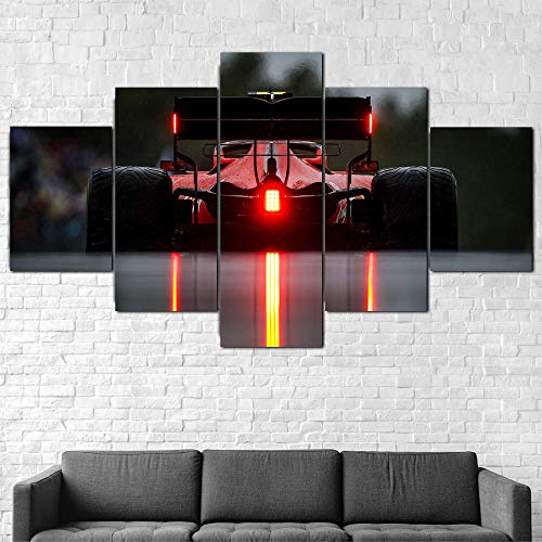 Impresión En Lienzo 5 Piezas Cuadro Sobre Lienzo,5 Piezas Cuadro En Lienzo,5 Piezas Lienzo Decorativo,5 Piezas Lienzo Pintura Mural,Regalo Navidad,Charles Leclerc Ferrar F1,Decoración Hogareña