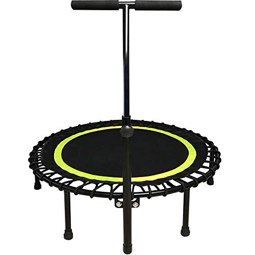 InChengGouFouX Trampolín Deportivo de Interior Mini trampolín con la manija aeróbico Jumper Tablero Trampolín Ejercicio aeróbico para el Ocio y la Forma Física (Color : Verde, Size : 102cm)