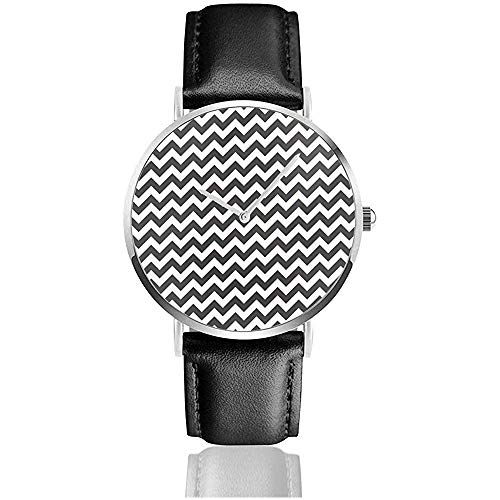 inclinación monocromática Chevron Vector patrón. Las Mujeres Miran los Relojes de Pulsera