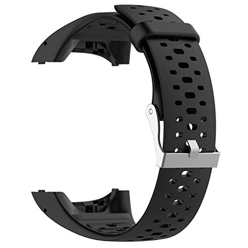 INF Correa de repuesto compatible con Polar M400 / M430, correa intercambiable para reloj de carrera con GPS, correa de reloj deportivo, correa de silicona de repuesto, negro