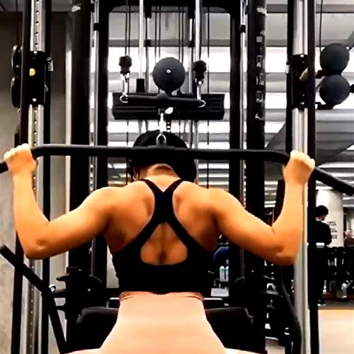 Inicio Gimnasio Ejercicio del tríceps Musculación Pro-Grip Curl Bares con antideslizante de goma Asas, tire hacia abajo LAT barra de archivos adjuntos de la manija for la máquina de cable, longitud de Inicio Gimnasio Ejercicio del tríceps Musculación Pro-Grip Curl Bares con antideslizante de goma Asas, tire hacia abajo LAT barra de archivos adjuntos de la manija for la máquina de cable, longitud de