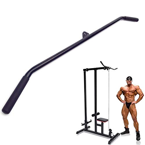 Inicio Gimnasio Ejercicio del tríceps Musculación Pro-Grip Curl Bares con antideslizante de goma Asas, tire hacia abajo LAT barra de archivos adjuntos de la manija for la máquina de cable, longitud de