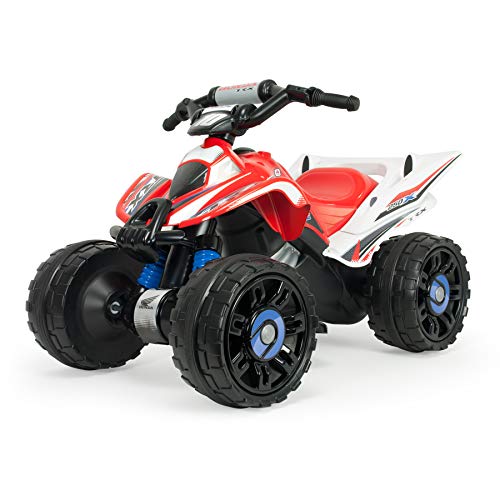 INJUSA – Quad Honda ATV de 12V Licenciado con Cambio de Marchas y Freno Eléctrico Recomendado a niños +2 Años, Color Rojo