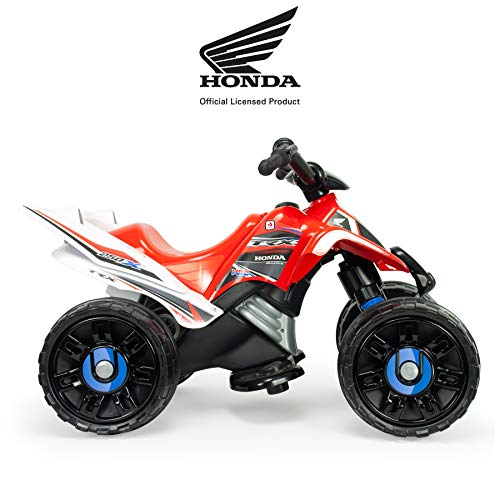 INJUSA – Quad Honda ATV de 12V Licenciado con Cambio de Marchas y Freno Eléctrico Recomendado a niños +2 Años, Color Rojo