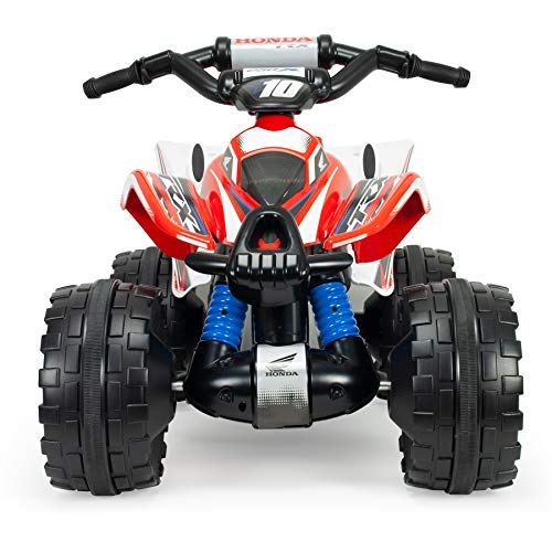 INJUSA – Quad Honda ATV de 12V Licenciado con Cambio de Marchas y Freno Eléctrico Recomendado a niños +2 Años, Color Rojo