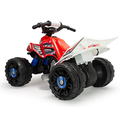 INJUSA – Quad Honda ATV de 12V Licenciado con Cambio de Marchas y Freno Eléctrico Recomendado a niños +2 Años, Color Rojo