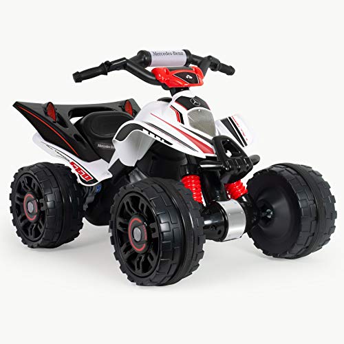 INJUSA – Quad Mercedes de 12V Licenciado con Cambio de Marchas y Freno Eléctrico Recomendado a niños +2 Años, Color Blanco INJUSA – Quad Mercedes de 12V Licenciado con Cambio de Marchas y Freno Eléctrico Recomendado a niños +2 Años, Color Blanco