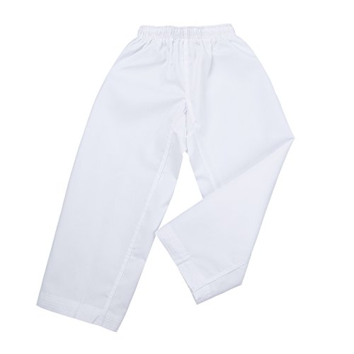 inlzdz Unisexo Kimono de Artes Marciales Infantil Ropa de Taekwondo Traje de Karate de Algodón Manga Larga Cinturón Gratis Niños Adultos Color Blanco Blanco 12-14 Años