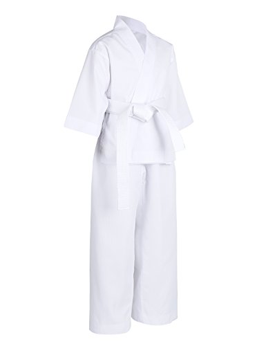 inlzdz Unisexo Kimono de Artes Marciales Infantil Ropa de Taekwondo Traje de Karate de Algodón Manga Larga Cinturón Gratis Niños Adultos Color Blanco Blanco 12-14 Años inlzdz Unisexo Kimono de Artes Marciales Infantil Ropa de Taekwondo Traje de Karate de Algodón Manga Larga Cinturón Gratis Niños Adultos Color Blanco Blanco 12-14 Años
