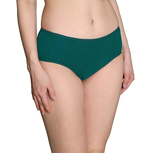 INNERSY Bragas Mujer Algodón Culotte de Sexy y Cómoda Ropa Interior Pack de 6 (XS-EU 36, Oscuro)