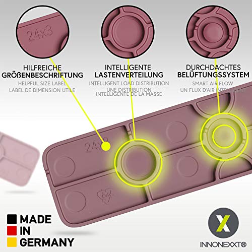 INNONEXXT® - Bloques de acristalamiento prémium, 24 x 100 mm, 600 unidades, fabricado en Alemania, cuñas, placas separadoras, espaciadoras de plástico, en el juego: 1, 2, 3, 4, 5 y 6 mm